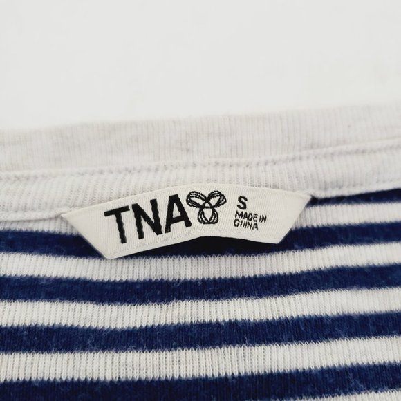 ARITZIA TNA Cotton V-Neck Striped Marina Sweater - Picture 6 of 9